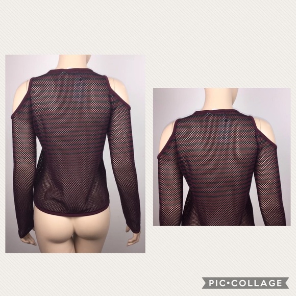 Rag & Bone S Brenna Striped Mesh Sweater LS NWT - Picture 6 of 8